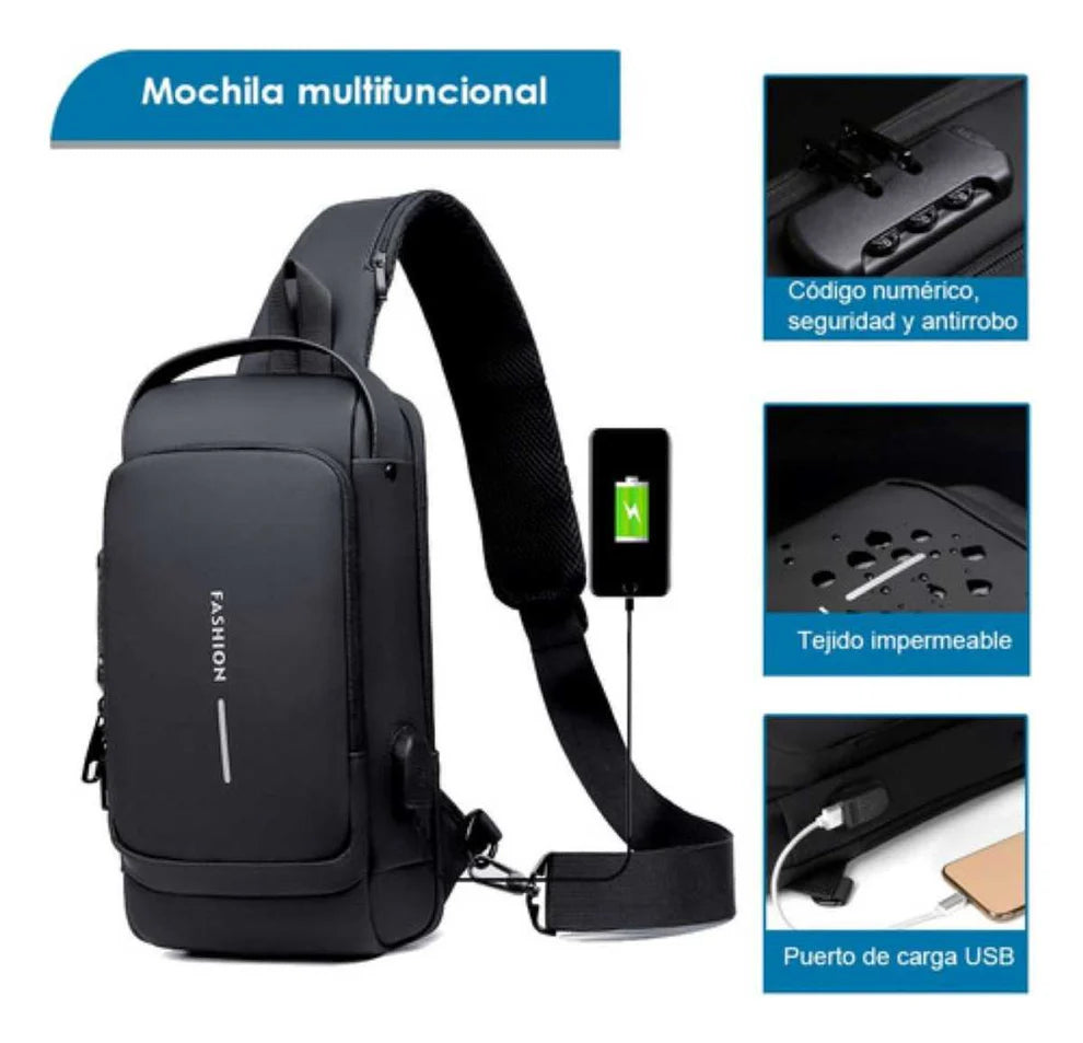 Bandolera Urbana Antirobo Impermeable